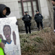 NYPD officers oversee a demonstration against stop and frisk. (Allison Joyce/Getty Images)